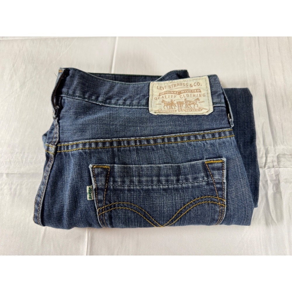 Rare Y2K VTG Levi's 539 Vintage Straight Jeans W34 L32 Blue 100% Organic Cotton